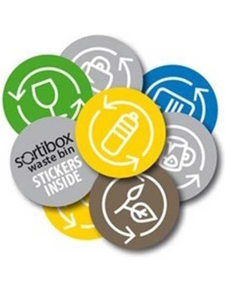 Śmietnik kosze na śmieci 25 l sortibox set4 szt. szary kamień