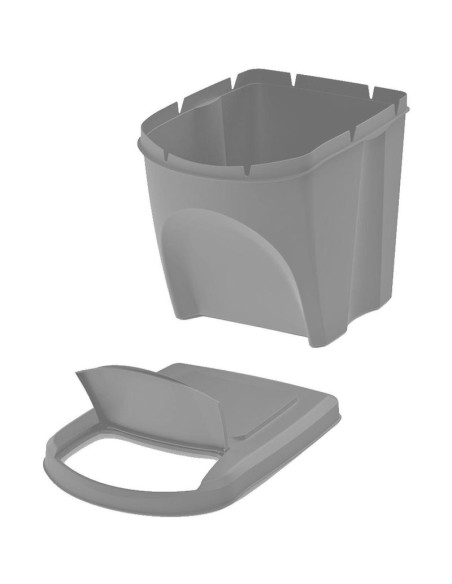 Śmietnik kosze na śmieci 25 l sortibox set4 szt. szary kamień