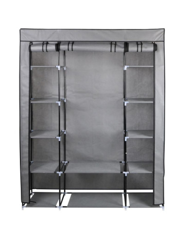 Szafa tekstylna garderoba 175x133x43cm ciemno-szara 28873
