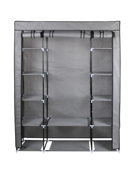 Szafa tekstylna garderoba 175x133x43cm ciemno-szara 28873