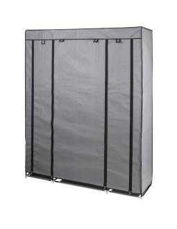 Szafa tekstylna garderoba 175x133x43cm ciemno-szara 28873 2