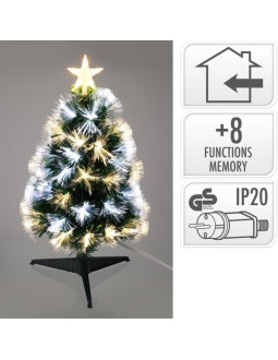 Choinka dekoracyjna światłowodowa ciepły zimny biały 60cm 2