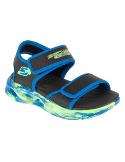 Skechers s-lights: sola glow sandal - fusion brights 407032l-bkbl czarne 28