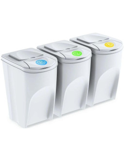 Śmietnik kosze na śmieci 35 l sortibox set3 szt. popielaty