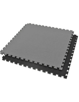 Mata do ćwiczeń z ceryfikatem bezpieczeństwa - puzzle 1x1m - czarno - szara 2 cm