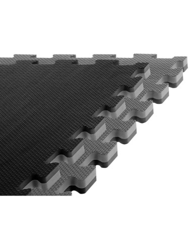 Mata do ćwiczeń z ceryfikatem bezpieczeństwa - puzzle 1x1m - czarno - szara 2 cm