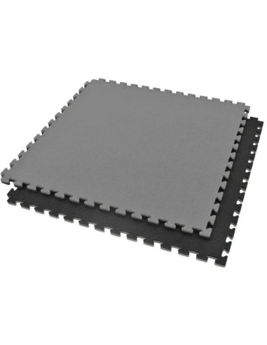 Mata do ćwiczeń z ceryfikatem bezpieczeństwa - puzzle 1x1m - czarno - szara 2 cm