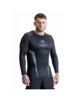 Rashguard szary długi rękaw logo dbx bushido