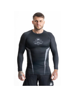 Rashguard szary długi rękaw logo dbx bushido 2