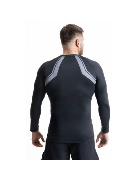 Rashguard szary długi rękaw logo dbx bushido