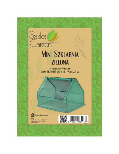 Szklarnia tunel ogrodowy zielony mini 124x94x94cm
