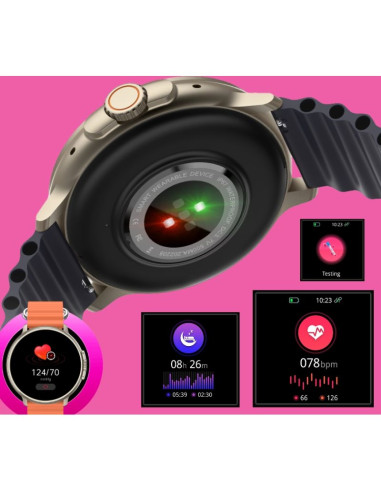 Smartwatch damski rubicon rncf15 tytan/light latte smarub260