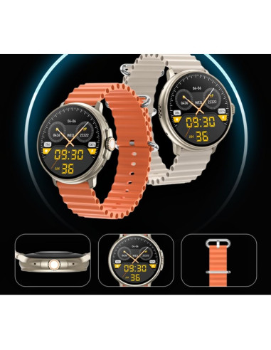 Smartwatch damski rubicon rncf15 tytan/light latte smarub260