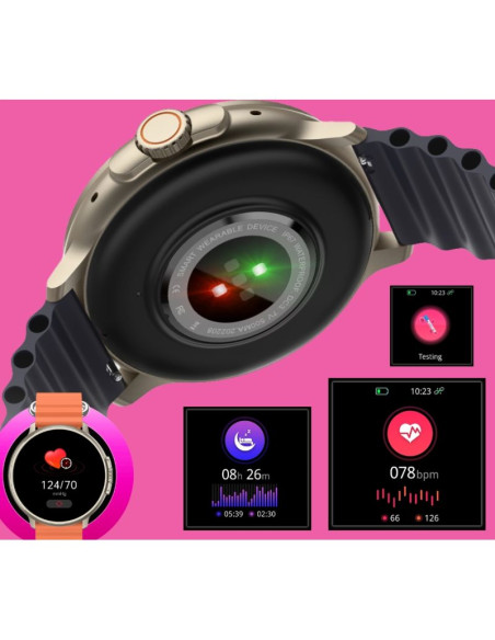 Smartwatch rubicon rncf15 tytan/black smarub259