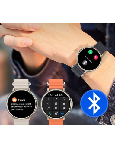 Smartwatch rubicon rncf15 tytan/black smarub259