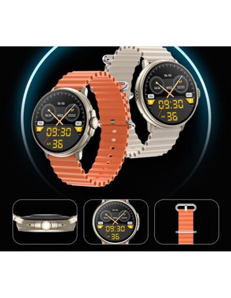 Smartwatch rubicon rncf15 tytan/black smarub259