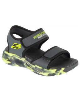 Skechers s-lights: sola glow sandal - fusion brights 407032l-ccbk szare 28