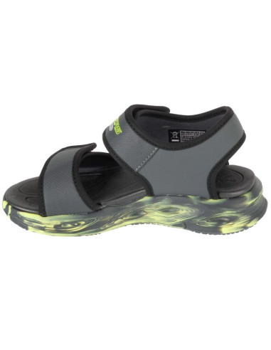 Skechers s-lights: sola glow sandal - fusion brights 407032l-ccbk szare 28