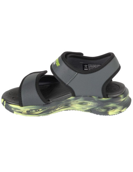 Skechers s-lights: sola glow sandal - fusion brights 407032l-ccbk szare 28