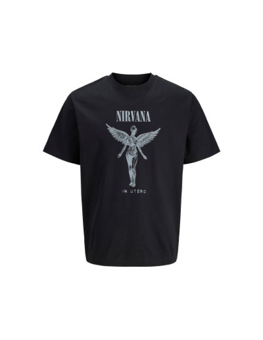 Jack&jones koszulka t-shirt nirvana jprblunirvana ss tee 12287521 black