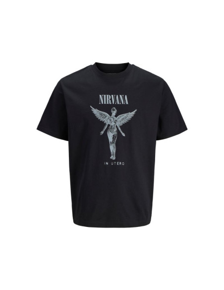 Jack&jones koszulka t-shirt nirvana jprblunirvana ss tee 12287521 black