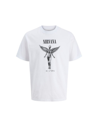 Jack&jones koszulka t-shirt nirvana jprblunirvana ss tee 12287521 bright white