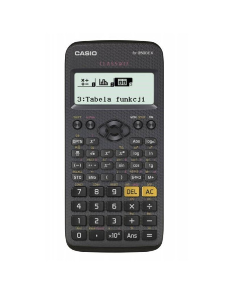 Casio kalkulator naukowy fx-350cex, 379 funkcji, 77x166mm, czarny