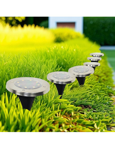 Lampa solarna 8 led smd do wbicia w podłoże kpl.12szt