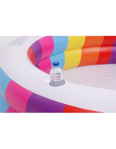 Basen dziecięcy 2- pierścieniowy tęcza 187x42.5cm 51457