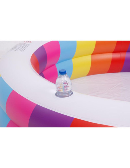Basen dziecięcy 2- pierścieniowy tęcza 187x42.5cm 51457