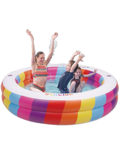 Basen dziecięcy 2- pierścieniowy tęcza 187x42.5cm 51457