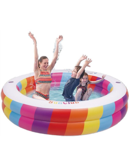 Basen dziecięcy 2- pierścieniowy tęcza 187x42.5cm 51457