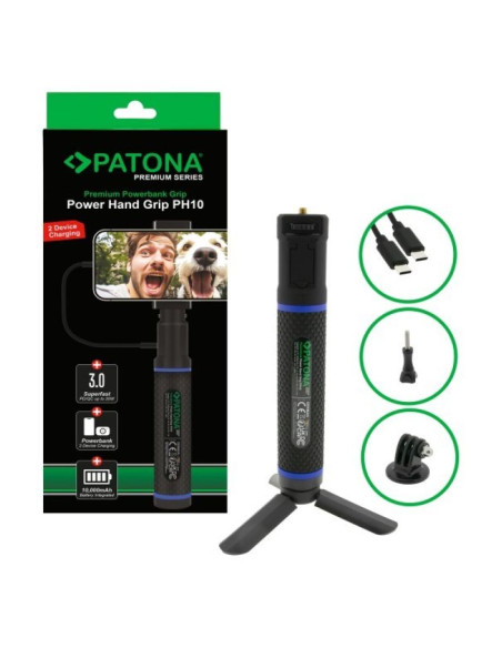 Patona premium grip power hand ph10 z wbudowanym powerbankiem