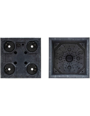 Doniczka sierra square beton effect 39x39 antracyt