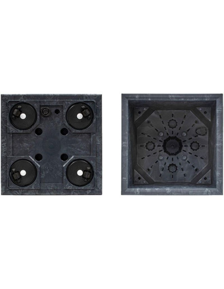 Doniczka sierra square beton effect 39x39 antracyt