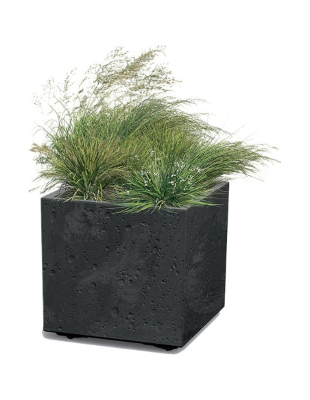 Doniczka sierra square beton effect 39x39 antracyt