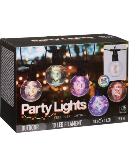 Girlanda ogrodowa party light 10led g80 multikolor