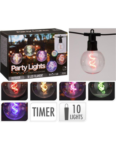 Girlanda ogrodowa party light 10led g80 multikolor
