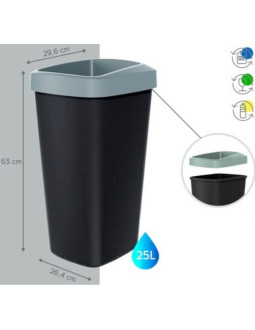 Śmietnik kosze na śmieci 3x25 l compacta q sortibox kolor 2