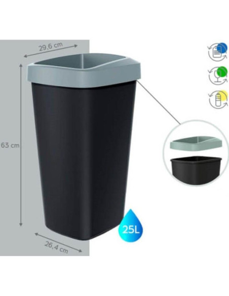 Śmietnik kosze na śmieci 3x25 l compacta q sortibox kolor