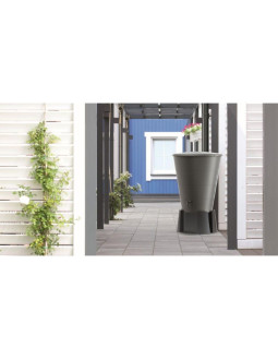 Zbiornik pojemnik na wodę deszczówkę smooth 210l zielony leśny 2