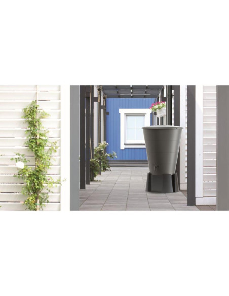 Zbiornik pojemnik na wodę deszczówkę smooth 210l zielony leśny