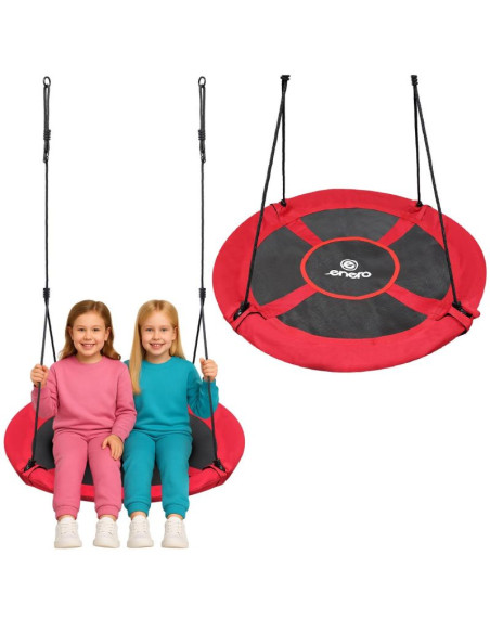 Huśtawka ogrodowa bocianie gniazdo 110cm xxxl czerwona