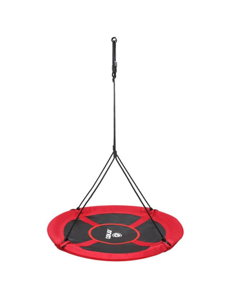 Huśtawka ogrodowa bocianie gniazdo 110cm xxxl czerwona