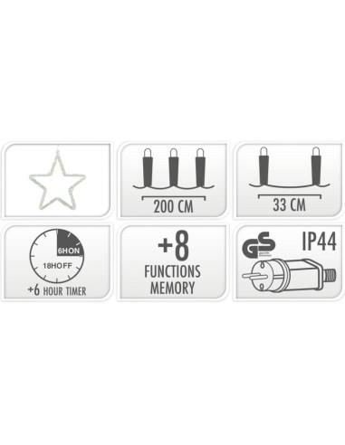 Lampki choinkowe kurtyna świetlna 200x200 cm 415led gwiazdki multikolor