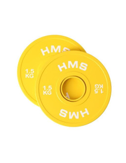 Talerz olimpijski bumper 2x1.5kg żółty hms cbrs15
