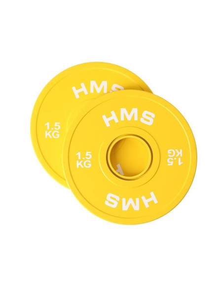 Talerz olimpijski bumper 2x1.5kg żółty hms cbrs15