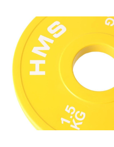 Talerz olimpijski bumper 2x1.5kg żółty hms cbrs15