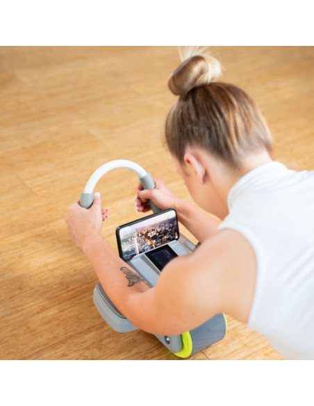 Ka08 gray abs automatyczne koło do ćwiczeń mięśni brzucha z wyświetlaczem lcd i ładowaniem hms