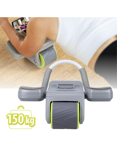 Ka08 gray abs automatyczne koło do ćwiczeń mięśni brzucha z wyświetlaczem lcd i ładowaniem hms